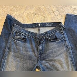7 for All Mankind Blue Jeans High Waist Roxanne